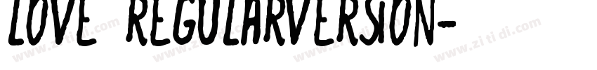 Love RegularVersion字体转换